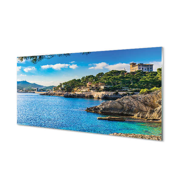 Panel szklany do Kuchni Górzyste Wybrzeże nad Morzem