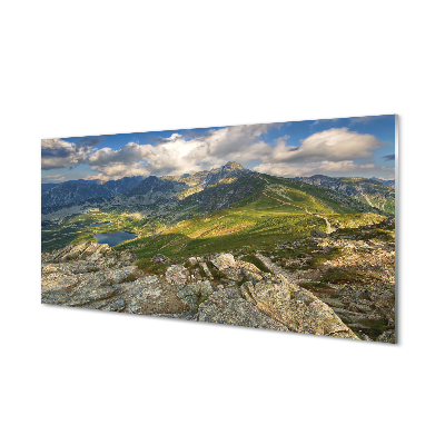 Szklany Panel Panorama Gór i Jeziora
