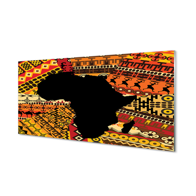 Szklany Panel Mapa Świata w Ozdobne Wzory