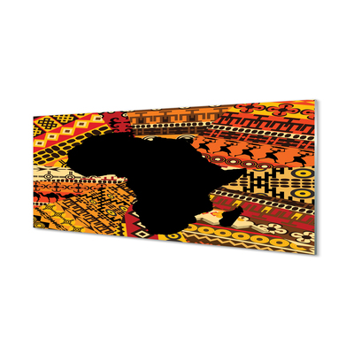 Szklany Panel Mapa Świata w Ozdobne Wzory