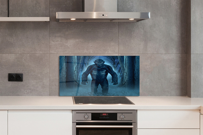 Szklany Panel Goryl wśród Leśnych Drzew