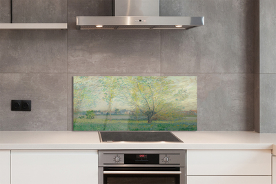Szklany Panel Wierzby - Claude Monet