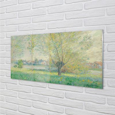 Szklany Panel Wierzby - Claude Monet