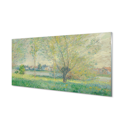Szklany Panel Wierzby - Claude Monet