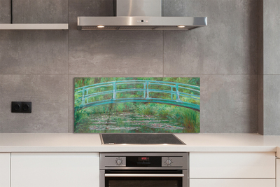 Szklany Panel Japońska Kładka - Claude Monet