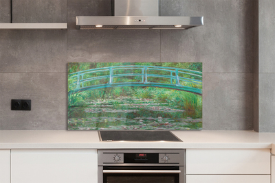 Szklany Panel Japońska Kładka - Claude Monet