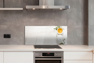 Szklany Panel Dzbanek Świeżej Herbaty