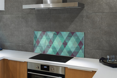 Szklany Panel Modernistyczny Wzór Diamentów