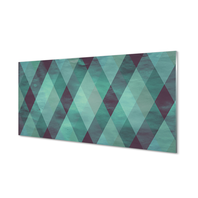 Szklany Panel Modernistyczny Wzór Diamentów