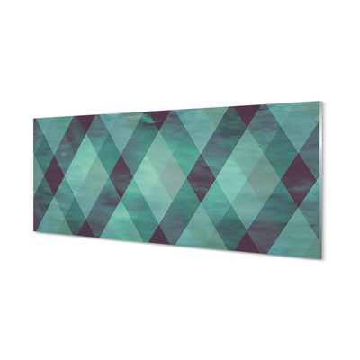 Szklany Panel Modernistyczny Wzór Diamentów