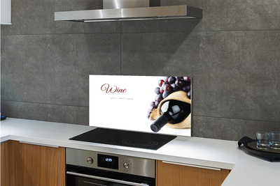 Szklany Panel Wino i Dojrzałe Winogrona