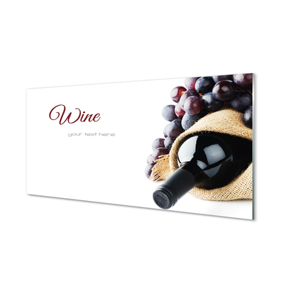Szklany Panel Winogrona wino