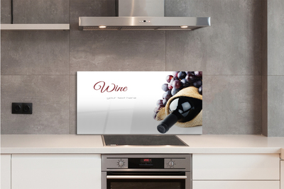 Szklany Panel Wino i Dojrzałe Winogrona