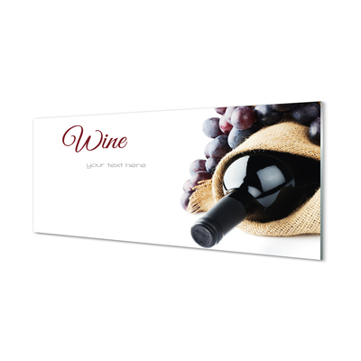 Szklany Panel Wino i Dojrzałe Winogrona