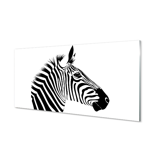 Szklany Panel Ilustracja zebry