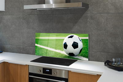 Szklany Panel Piłka na Zielonym Trawniku