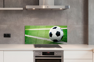 Szklany Panel Piłka na Zielonym Trawniku