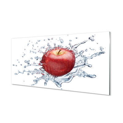 Szklany Panel Czerwone jabłko w wodzie