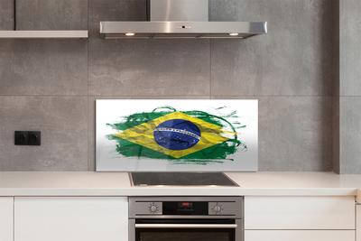 Szklany Panel Flaga Brazylii