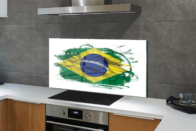 Szklany Panel Flaga Brazylii