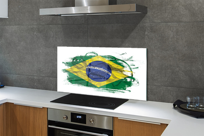 Szkło do Kuchni na Ścianę Brazylijski Sztandar Narodowy