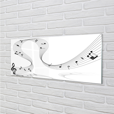 Szklany Panel Symbol Klucza Wiolinowego