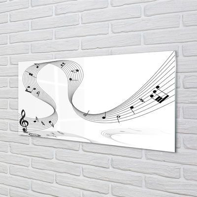 Szklany Panel Symbol Klucza Wiolinowego