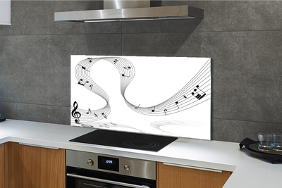 Szklany Panel Symbol Klucza Wiolinowego