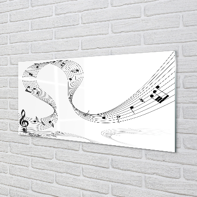 Szklany Panel Symbol Klucza Wiolinowego