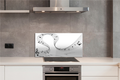 Szklany Panel Symbol Klucza Wiolinowego