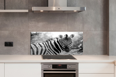 Panel szklany do Kuchni Zebra w Stylu Retro