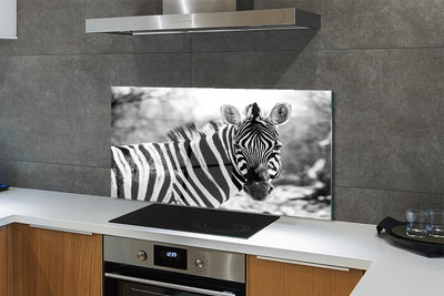 Panel szklany do Kuchni Zebra w Stylu Retro