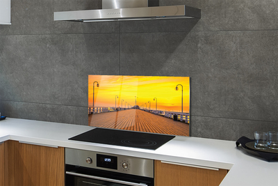 Panel Szklany Zachód Słońca nad Molo