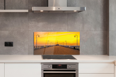 Panel Szklany Zachód Słońca nad Molo