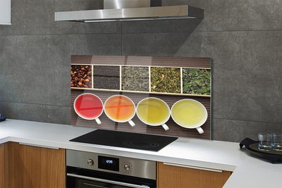 Szklany Panel Wybór Herbat Ziołowych