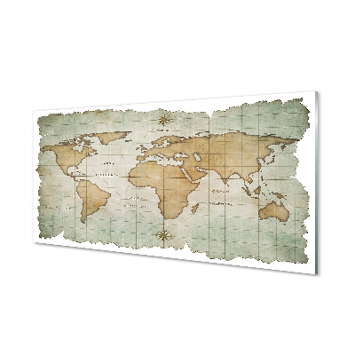 Szklany Panel Kartograficzna Wizja Świata