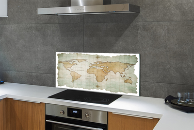 Szklany Panel Kartograficzna Wizja Świata