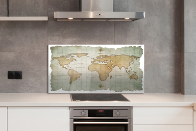 Szklany Panel Kartograficzna Wizja Świata