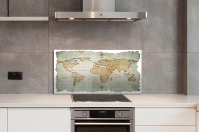 Szklany Panel Kartograficzna Wizja Świata