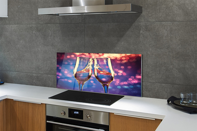 Panel nad Blat Kuchenny Kieliszki Szampana na Kolorowym Tle