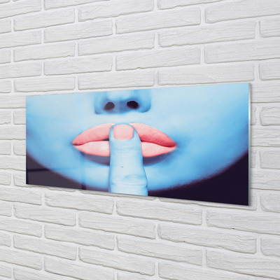 Szklany Panel Kobieta neonowe usta