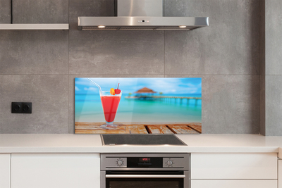 Szkło Ozdobne do Kuchni Drink na Tropikalnej Plaży