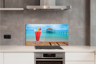 Szkło Ozdobne do Kuchni Drink na Tropikalnej Plaży