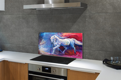 Szklany Panel Sylwetka Konia