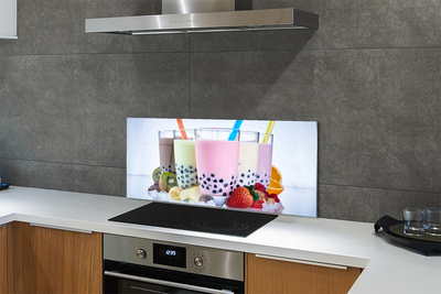 Panel szklany do Kuchni Kremowe Szejki Owocowe