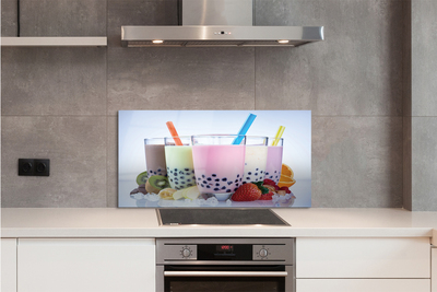 Panel szklany do Kuchni Kremowe Szejki Owocowe