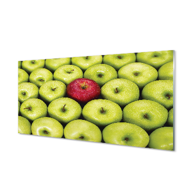 Szklany Panel Zielone i czerwone jabłka