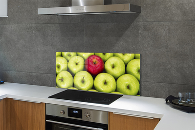 Szklany Panel Duet Zielonego i Czerwonego Jabłka