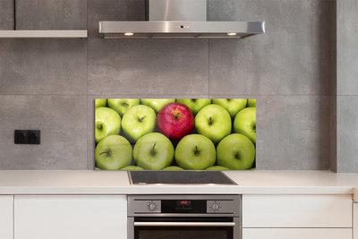 Szklany Panel Duet Zielonego i Czerwonego Jabłka