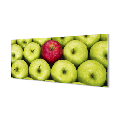 Szklany Panel Zielone i czerwone jabłka